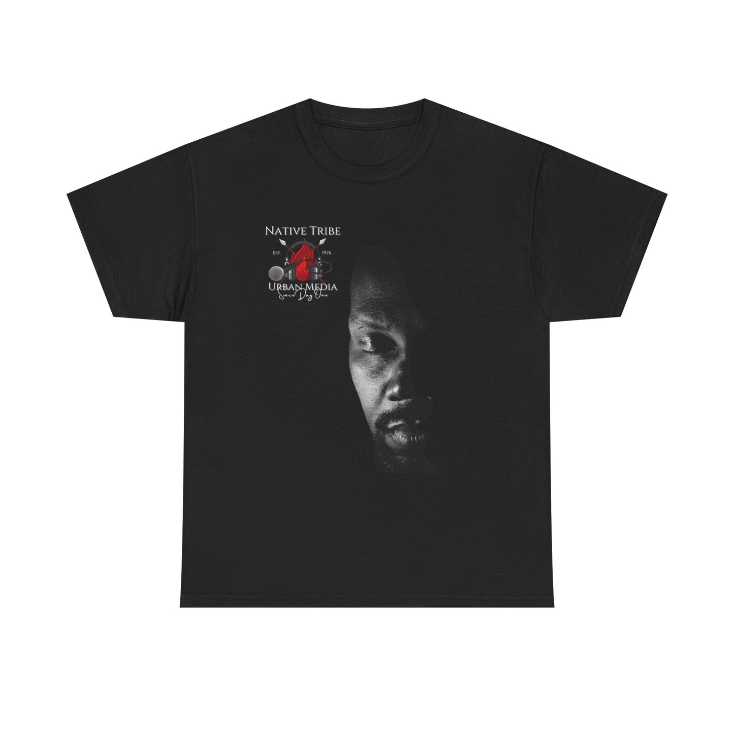 Native Tribe Unisex Heavy Cotton Tee - Urban Media Graphic Tee for Cultural Expression