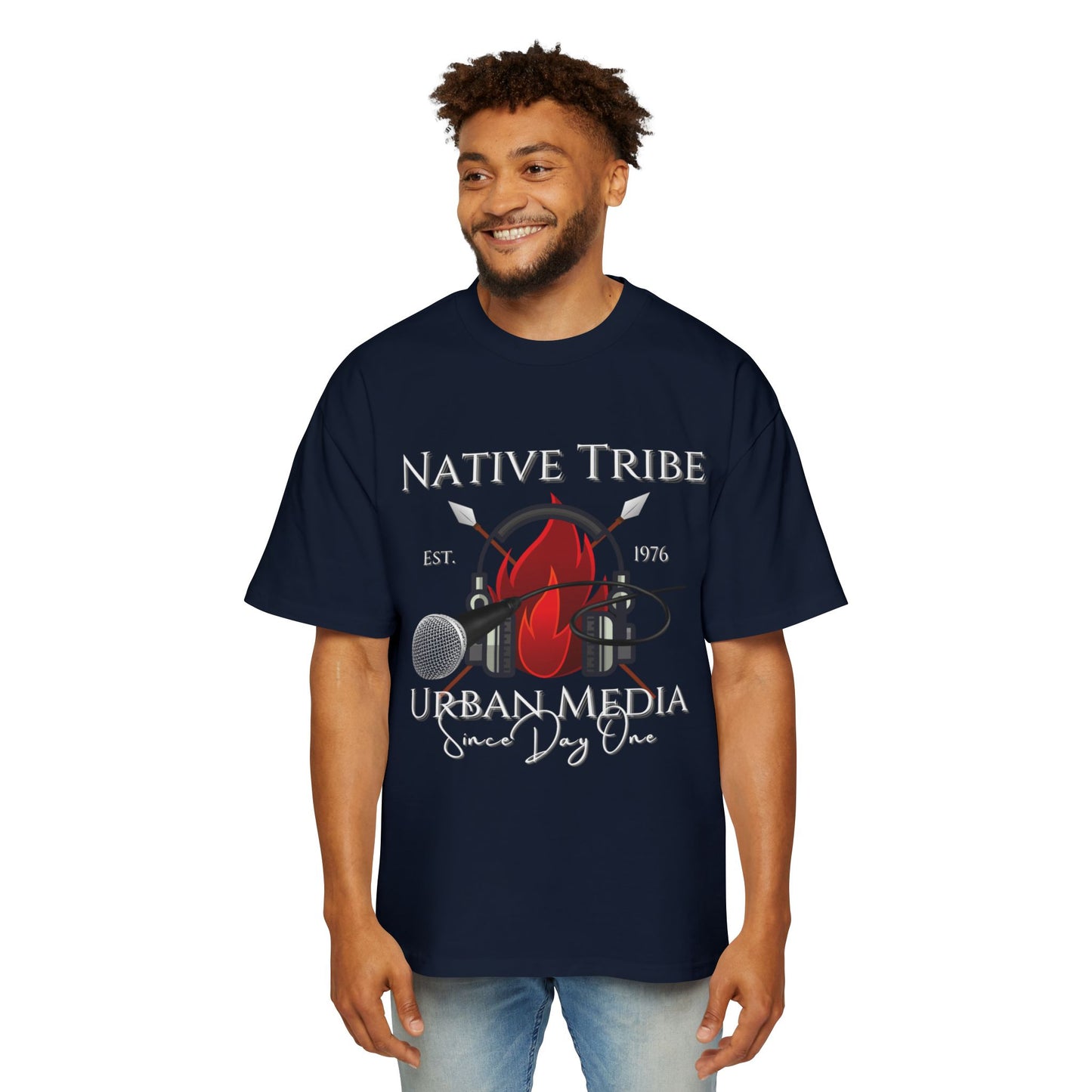 Native Tribe Men's Heavy Oversized Tee