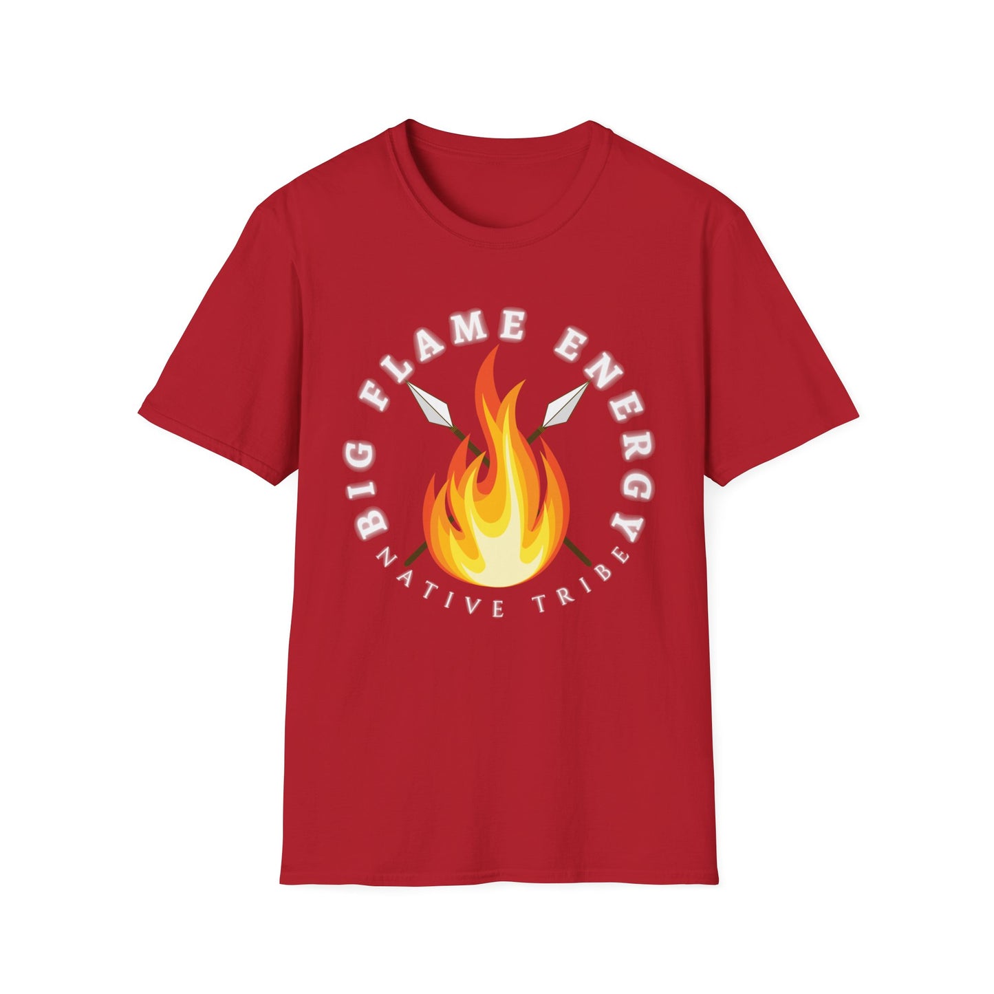 Big Flame Energy Unisex Softstyle T-Shirt | Bohemian Spirit Tee for Festivals & Everyday Wear