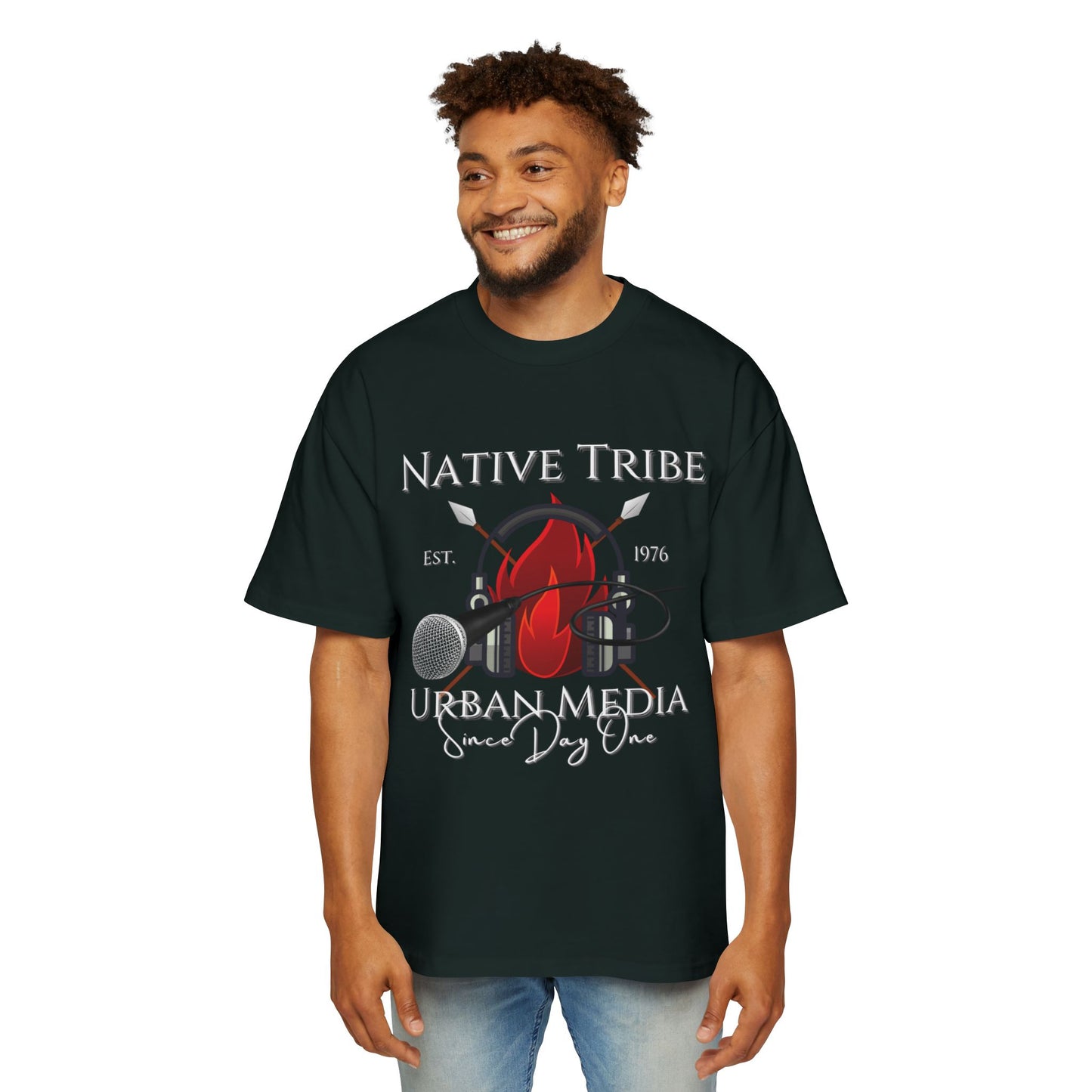Native Tribe Men's Heavy Oversized Tee