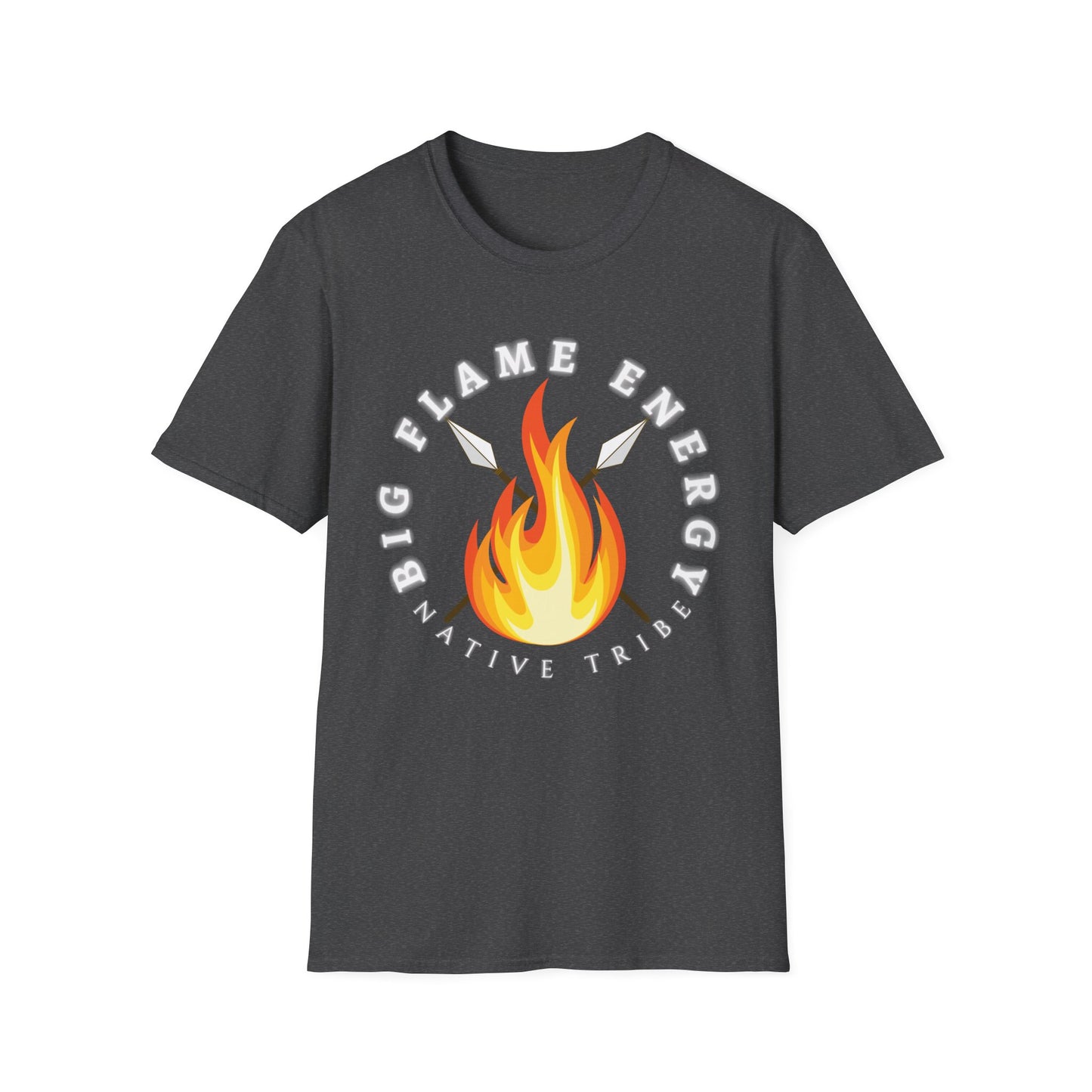 Big Flame Energy Unisex Softstyle T-Shirt | Bohemian Spirit Tee for Festivals & Everyday Wear