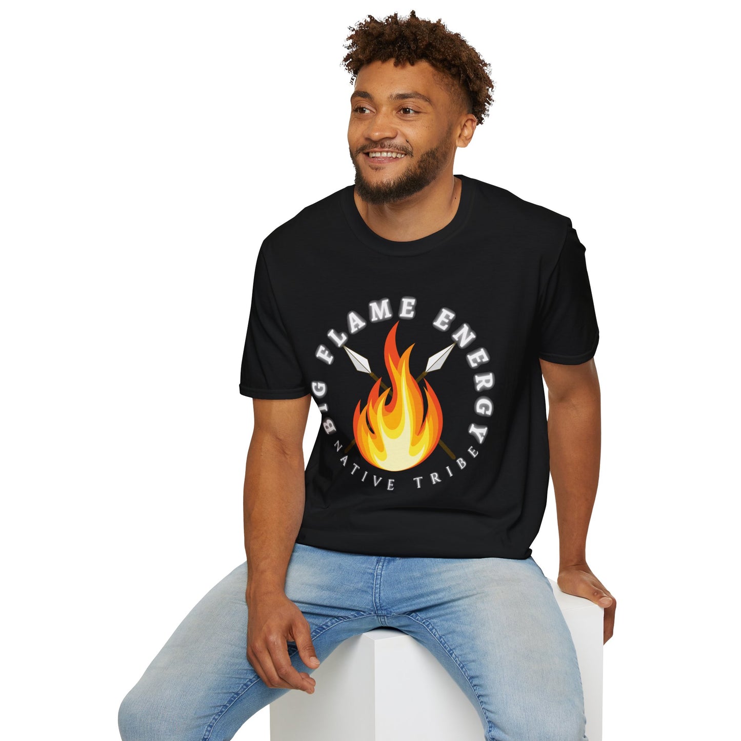 Big Flame Energy Unisex Softstyle T-Shirt | Bohemian Spirit Tee for Festivals & Everyday Wear