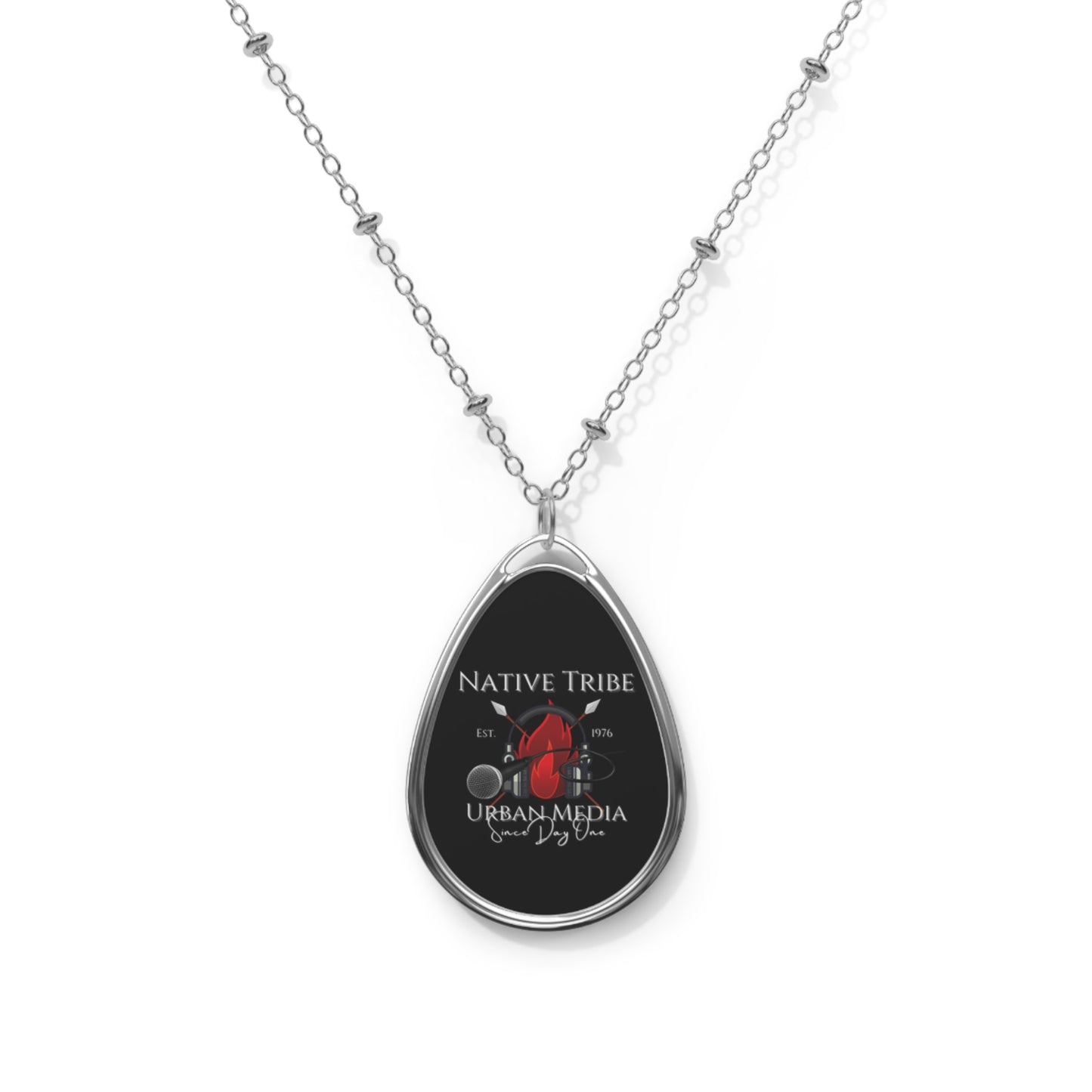 Native Tribe Oval Necklace