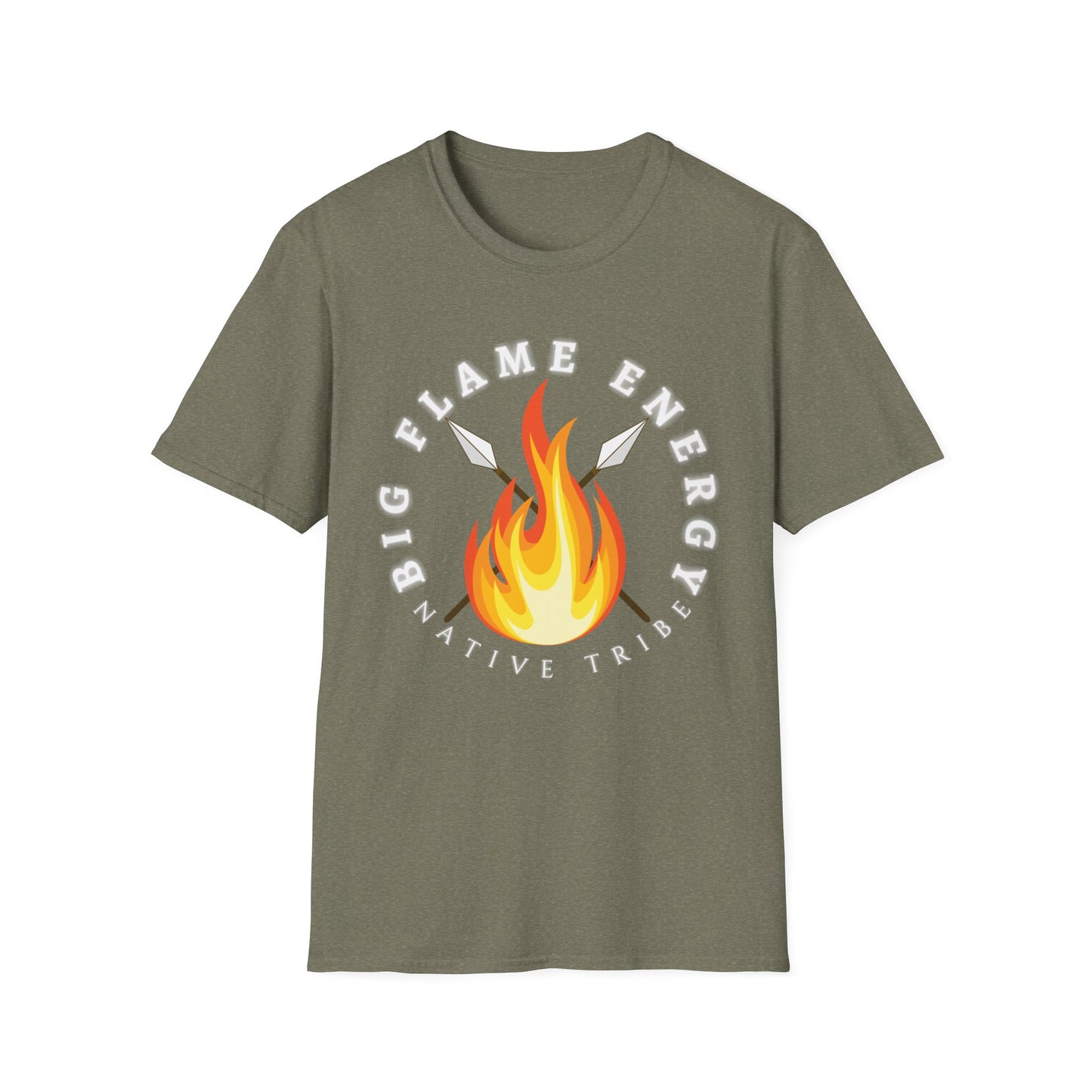 Big Flame Energy Unisex Softstyle T-Shirt | Bohemian Spirit Tee for Festivals & Everyday Wear
