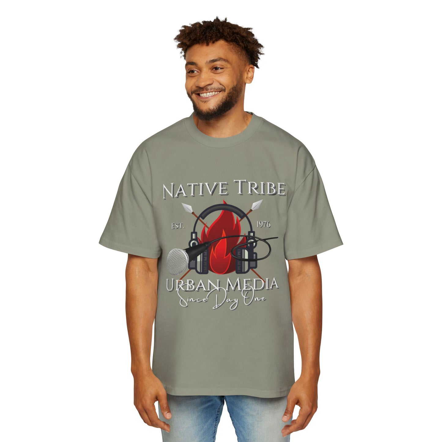 Native Tribe Men's Heavy Oversized Tee