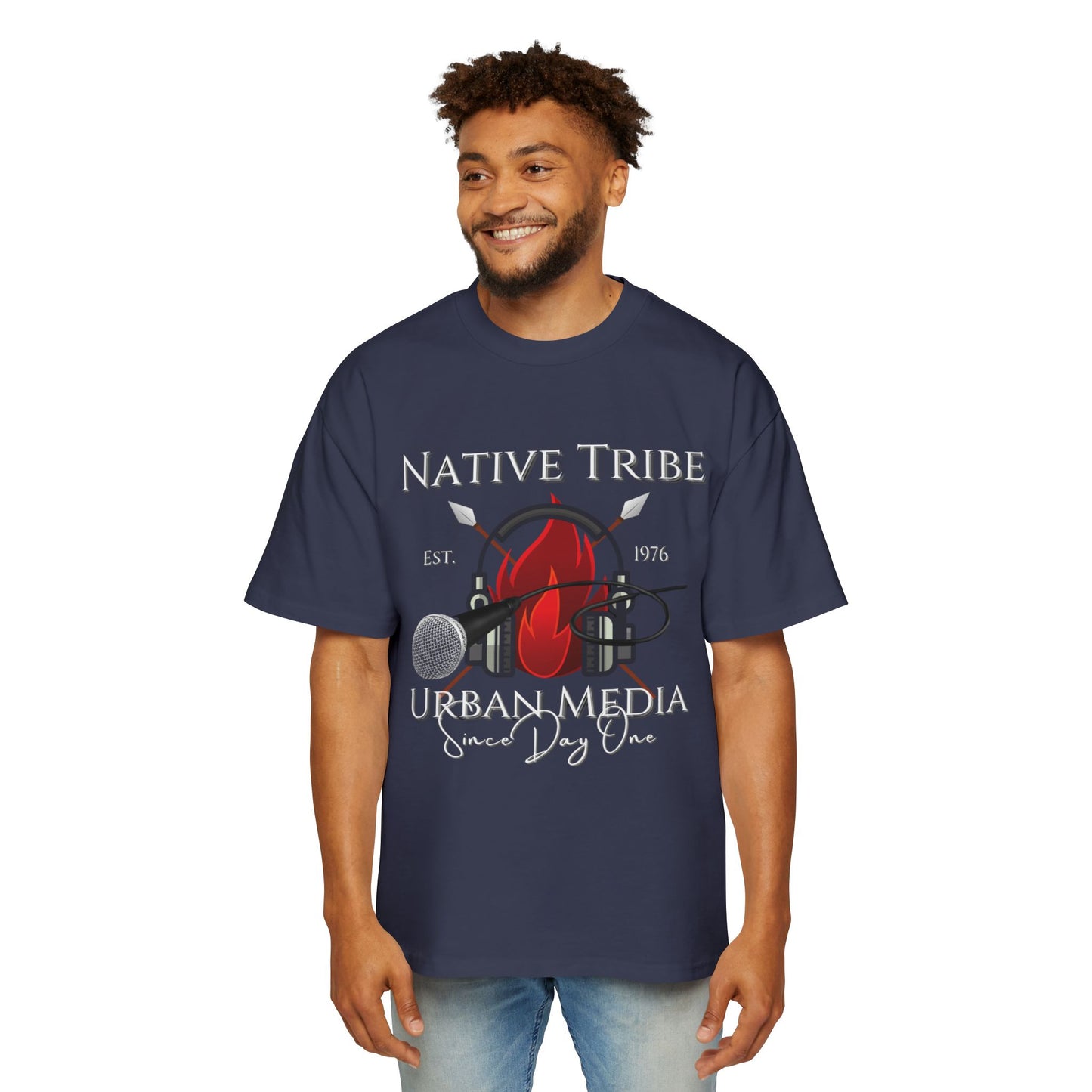 Native Tribe Men's Heavy Oversized Tee
