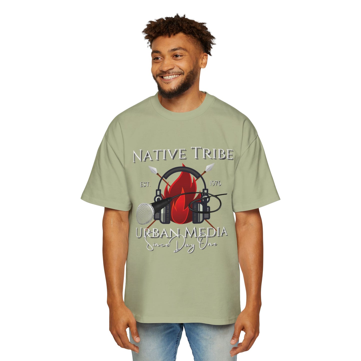 Native Tribe Men's Heavy Oversized Tee