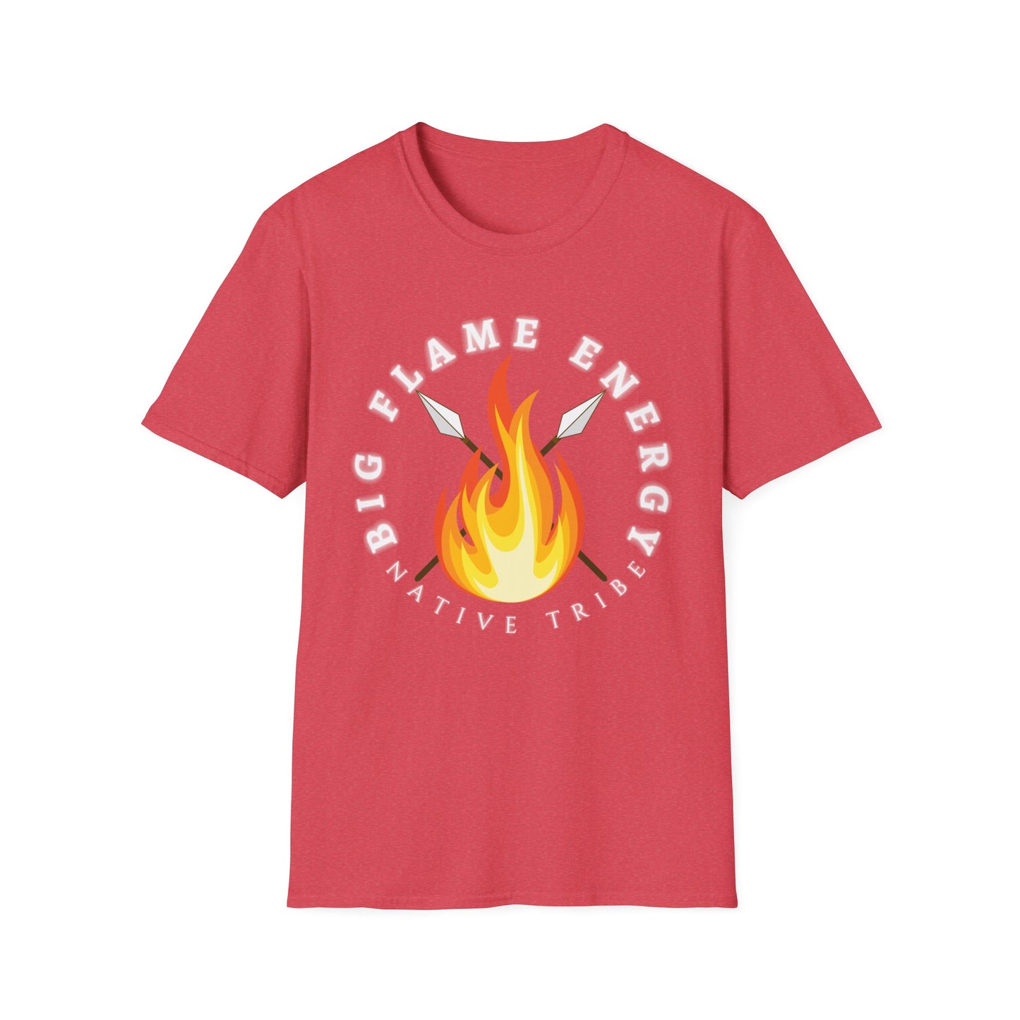 Big Flame Energy Unisex Softstyle T-Shirt | Bohemian Spirit Tee for Festivals & Everyday Wear