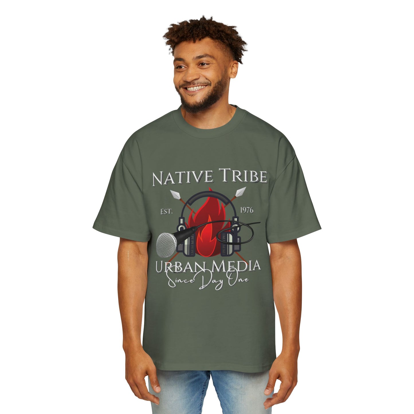 Native Tribe Men's Heavy Oversized Tee