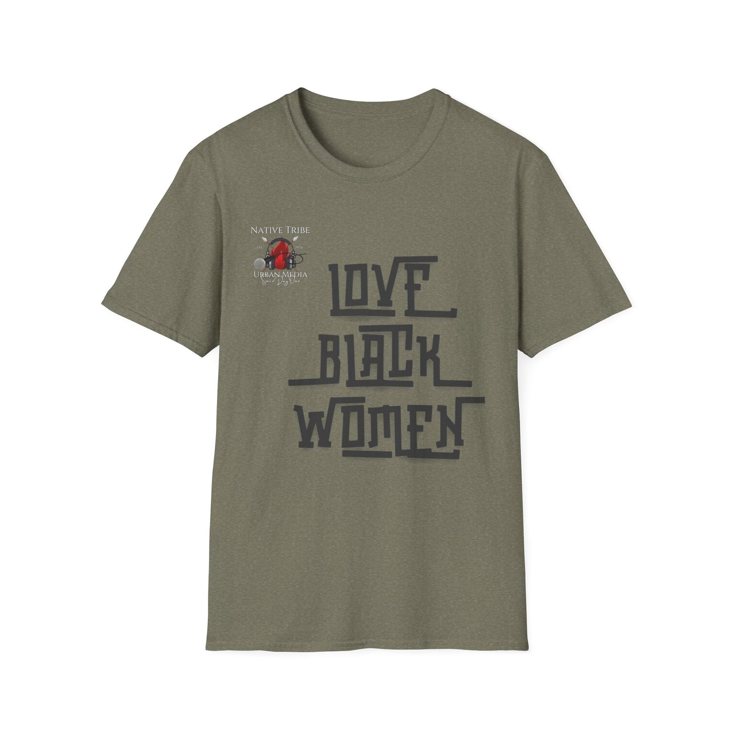 Love Black Women Unisex Softstyle T-Shirt - Empowerment Apparel for Every Occasion