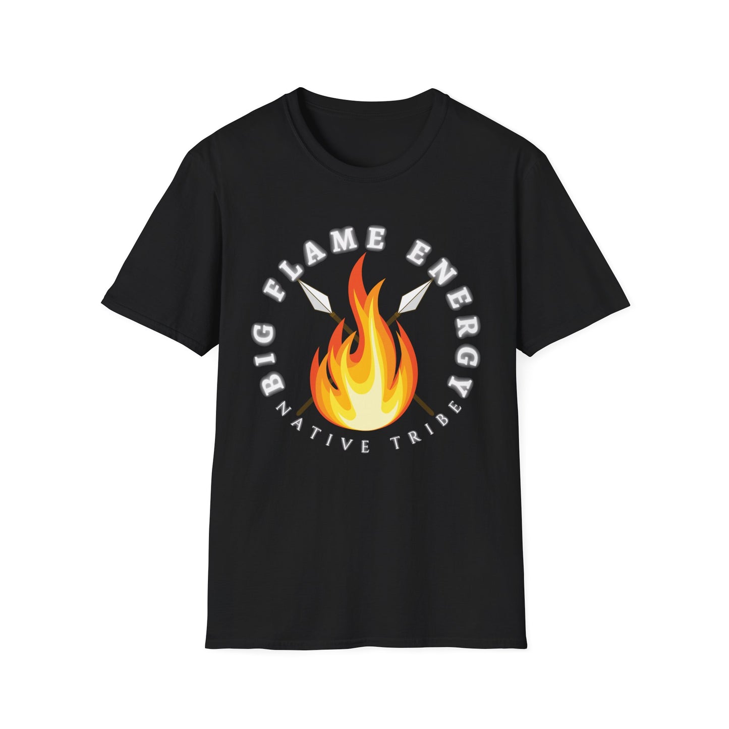 Big Flame Energy Unisex Softstyle T-Shirt | Bohemian Spirit Tee for Festivals & Everyday Wear