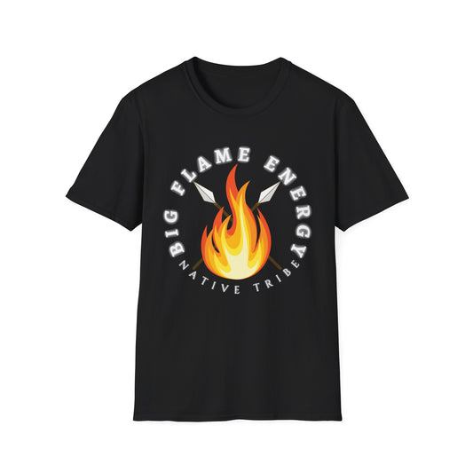 Big Flame Energy Unisex Softstyle T-Shirt | Bohemian Spirit Tee for Festivals & Everyday Wear