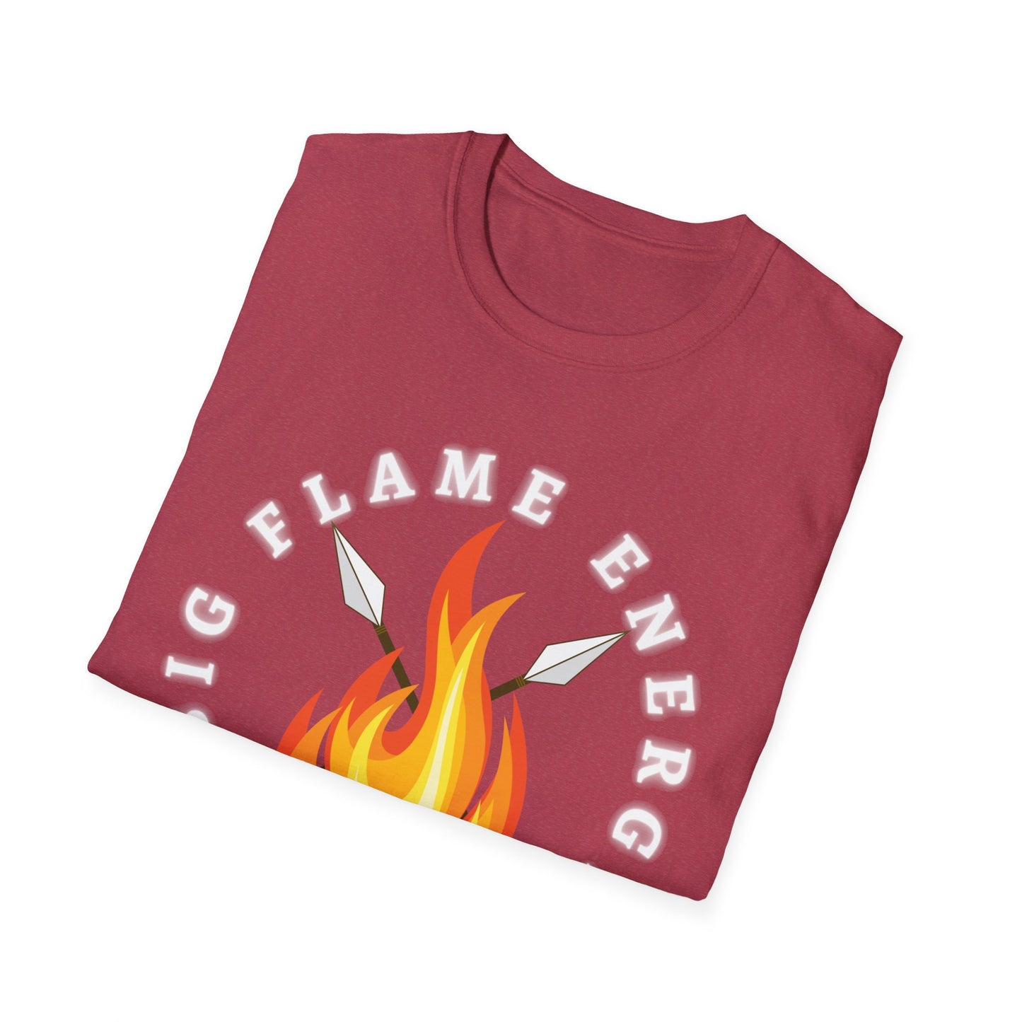 Big Flame Energy Unisex Softstyle T-Shirt | Bohemian Spirit Tee for Festivals & Everyday Wear