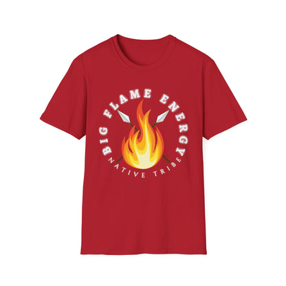 Big Flame Energy Unisex Softstyle T-Shirt | Bohemian Spirit Tee for Festivals & Everyday Wear