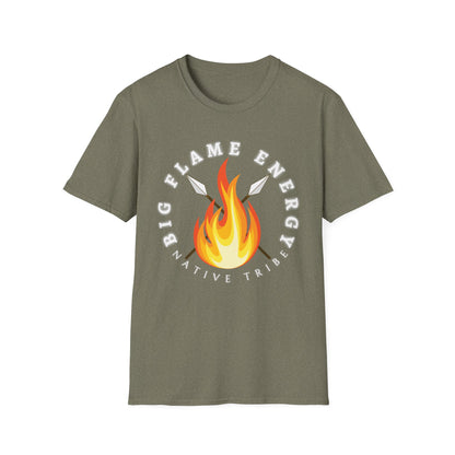 Big Flame Energy Unisex Softstyle T-Shirt | Bohemian Spirit Tee for Festivals & Everyday Wear