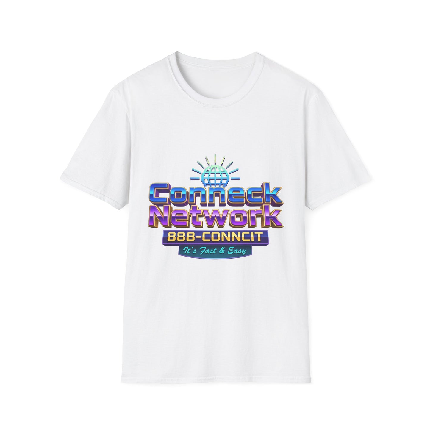 Connect Network T‑Shirt — Retro Tech Logo Tee ("888-CONNCIT" Design)