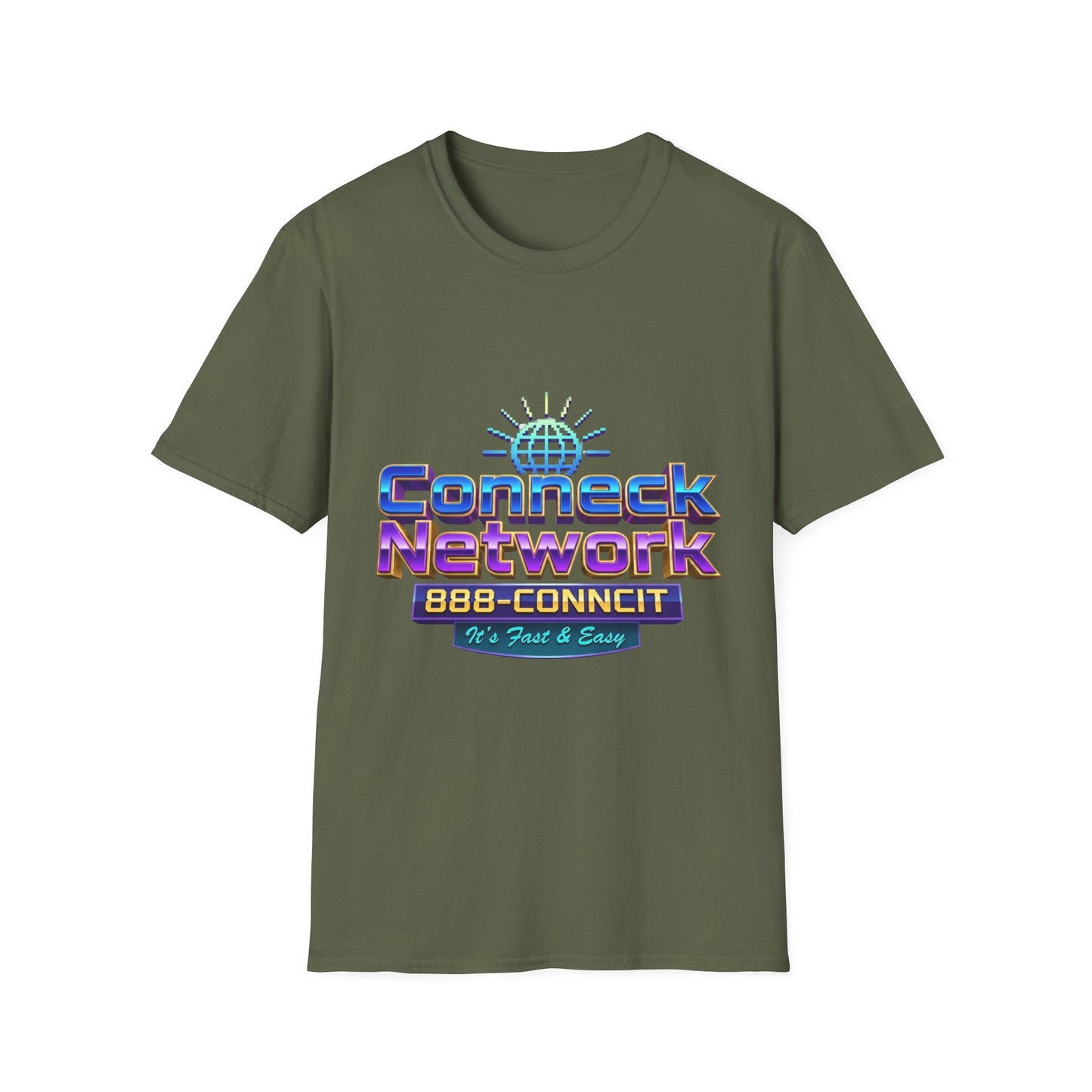 Connect Network T‑Shirt — Retro Tech Logo Tee ("888-CONNCIT" Design)
