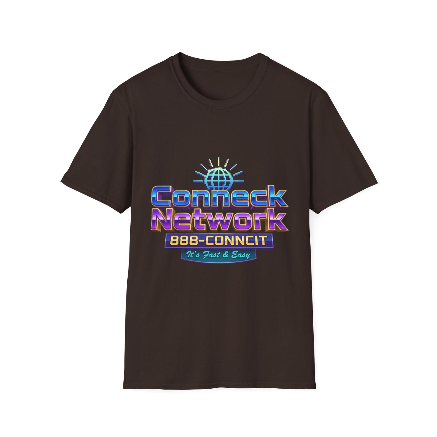 Connect Network T‑Shirt — Retro Tech Logo Tee ("888-CONNCIT" Design)