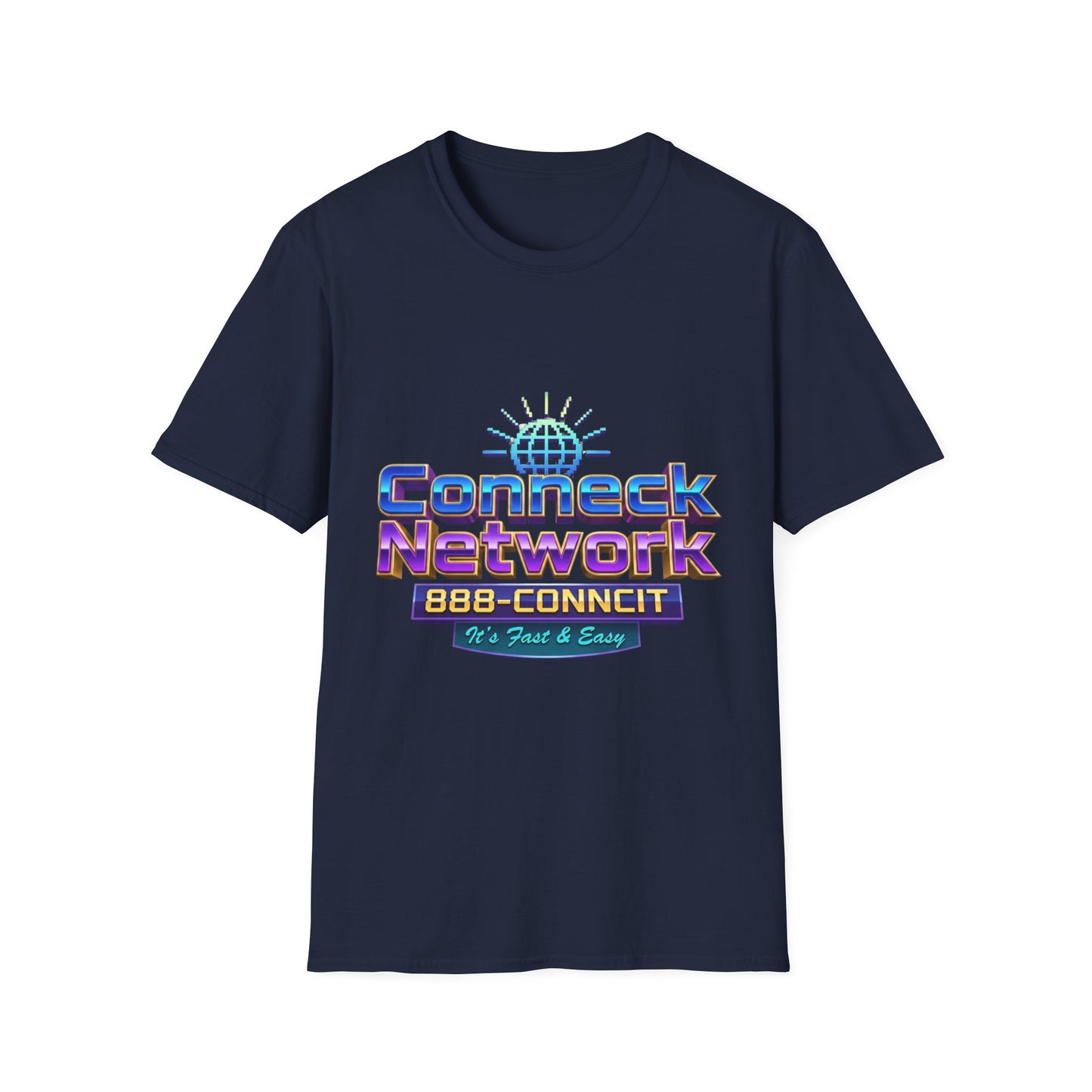 Connect Network T‑Shirt — Retro Tech Logo Tee ("888-CONNCIT" Design)